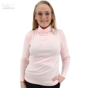 S T-shirt met col - Rose